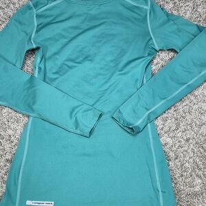 Under Armour Fitted Cold Gear Top Women's Size Small Colored Teal Green Sports A
